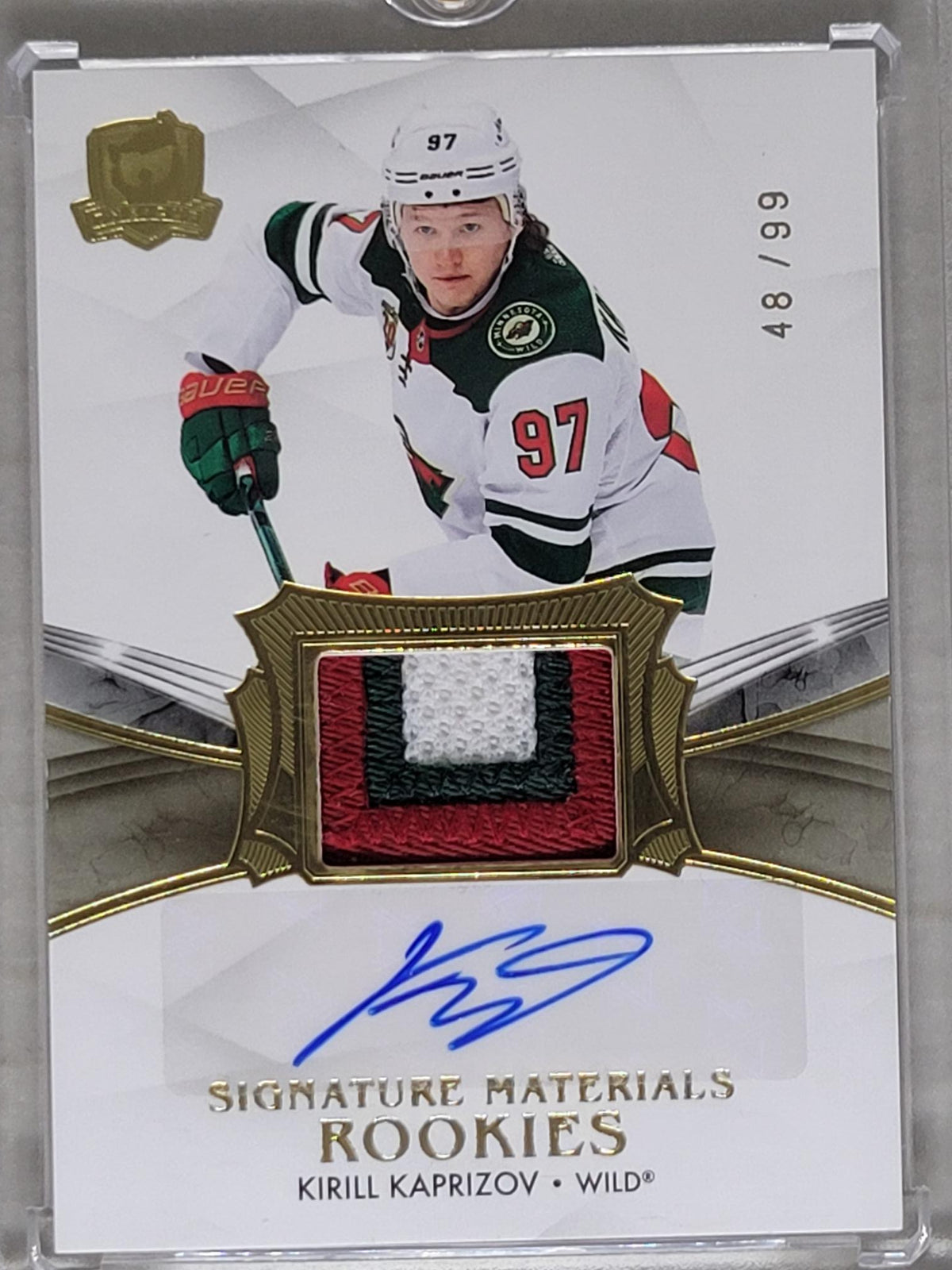 2020-21 THE CUP Signature Materials Rookie #SP-KK Kirill Kaprizov  /99