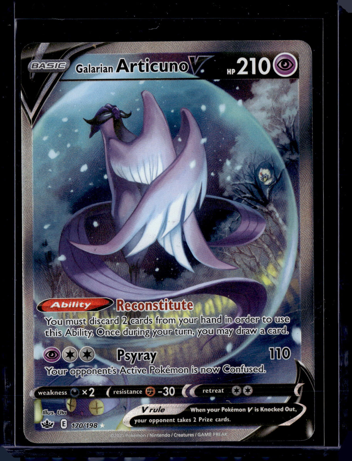 2021 Chilling Reign Galarian Articuno V (Alternate Full Art) Ultra Rare 170/198