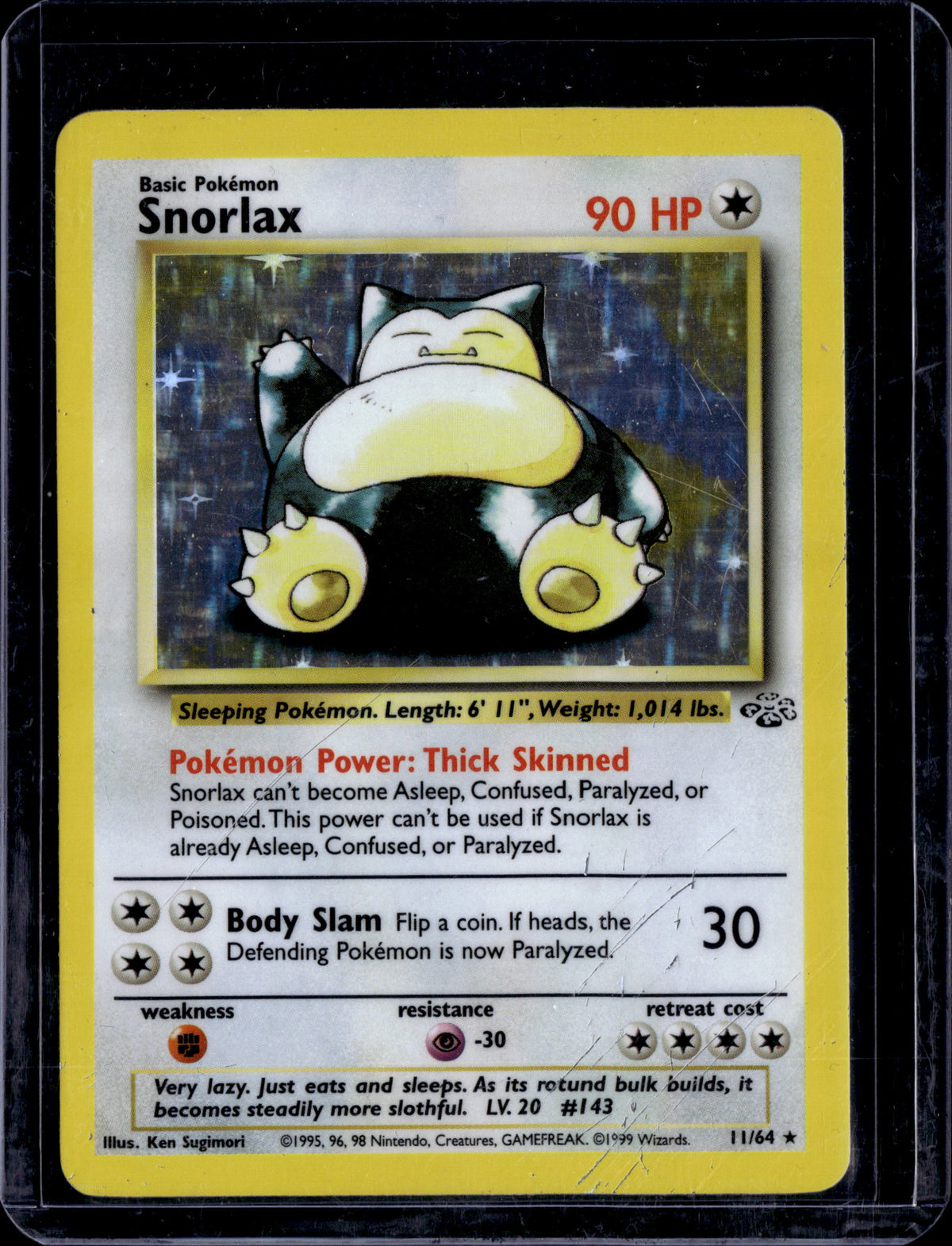 1999 Jungle Snorlax (Unlimited) Holo Rare 11/64