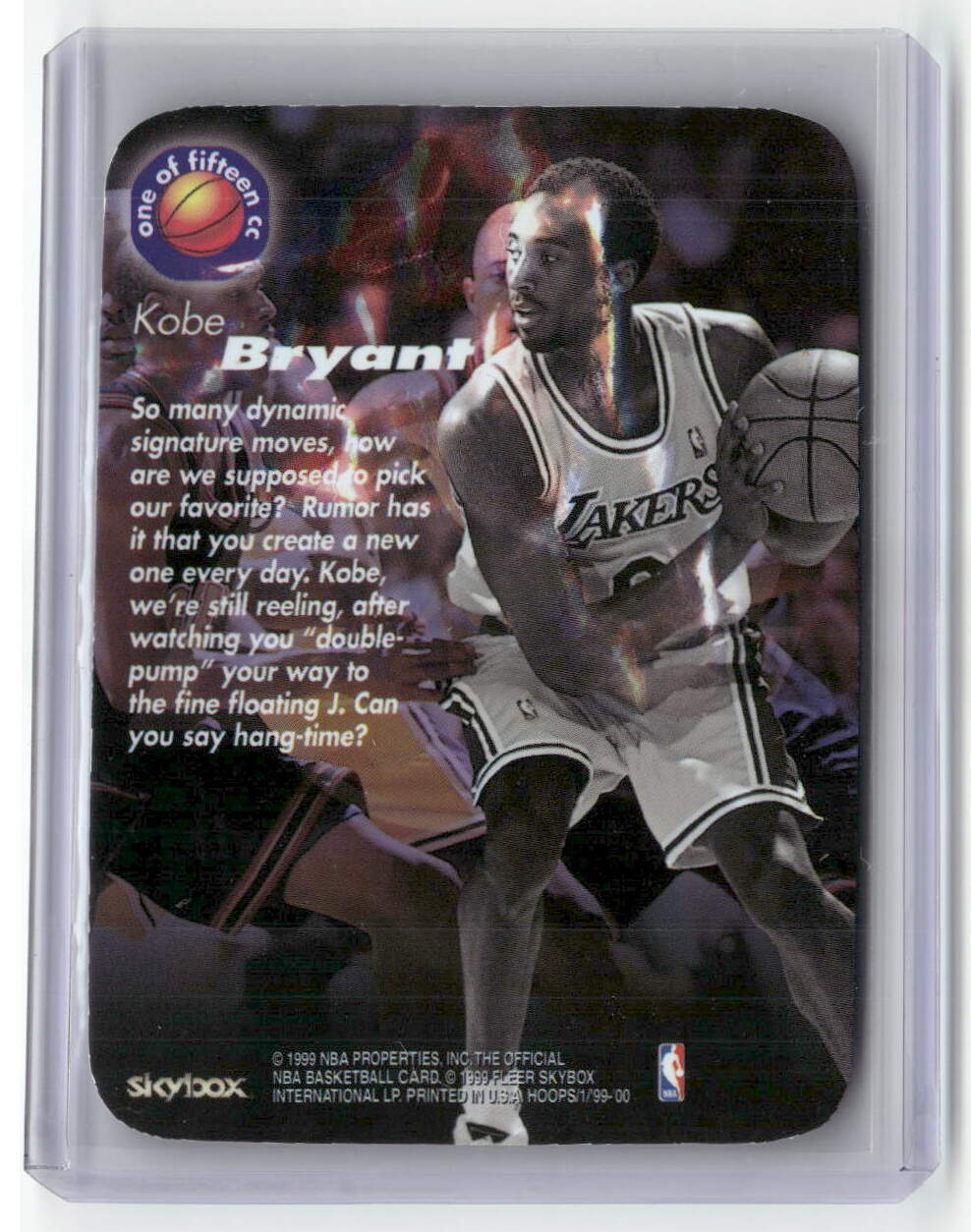 1999-00 Skybox NBA Hoops Calling Card #1 Kobe Bryant Double Pump