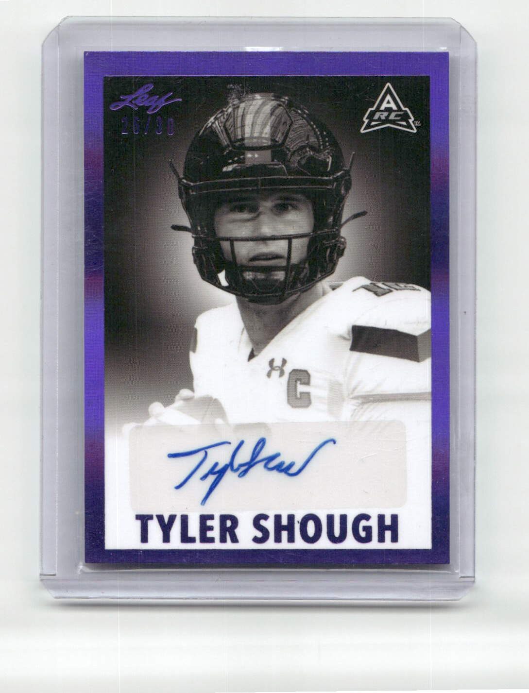 2021 Leaf Memories Tyler Shough  Autographs #BW-TS1 Purple Spectrum #d/30