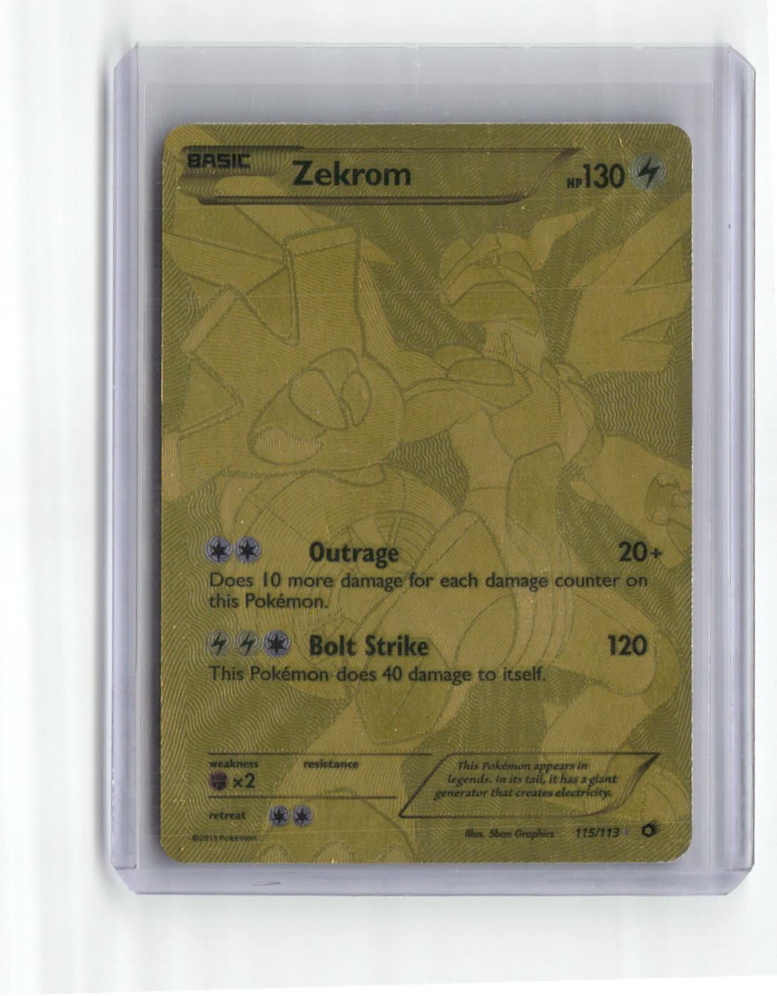 Zekrom (115 Full Art Secret Rare) 115/113 Legendary Treasures Holo