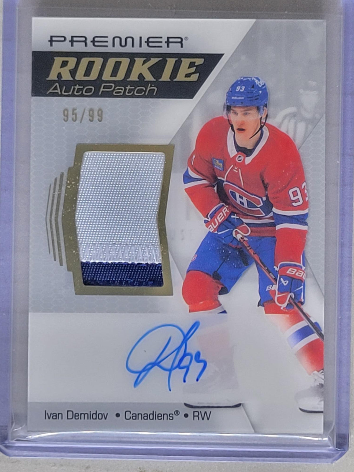 2025 UPPER DECK PREMIER #AR-ID IVAN DEMIDOV ACETATE ROOKIE PATCH AUTO RC /99