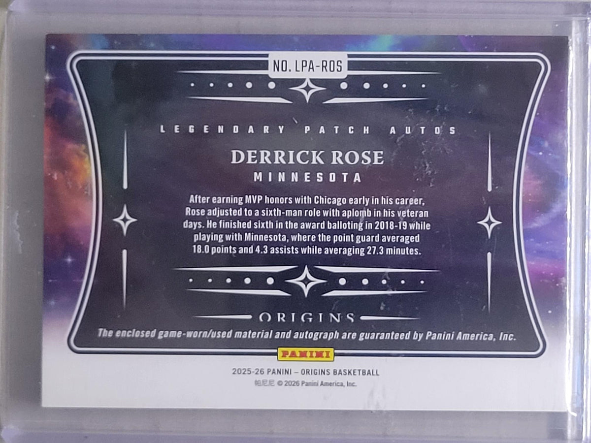 2025-26 Origins Derrick Rose Laundry Tag Auto /5