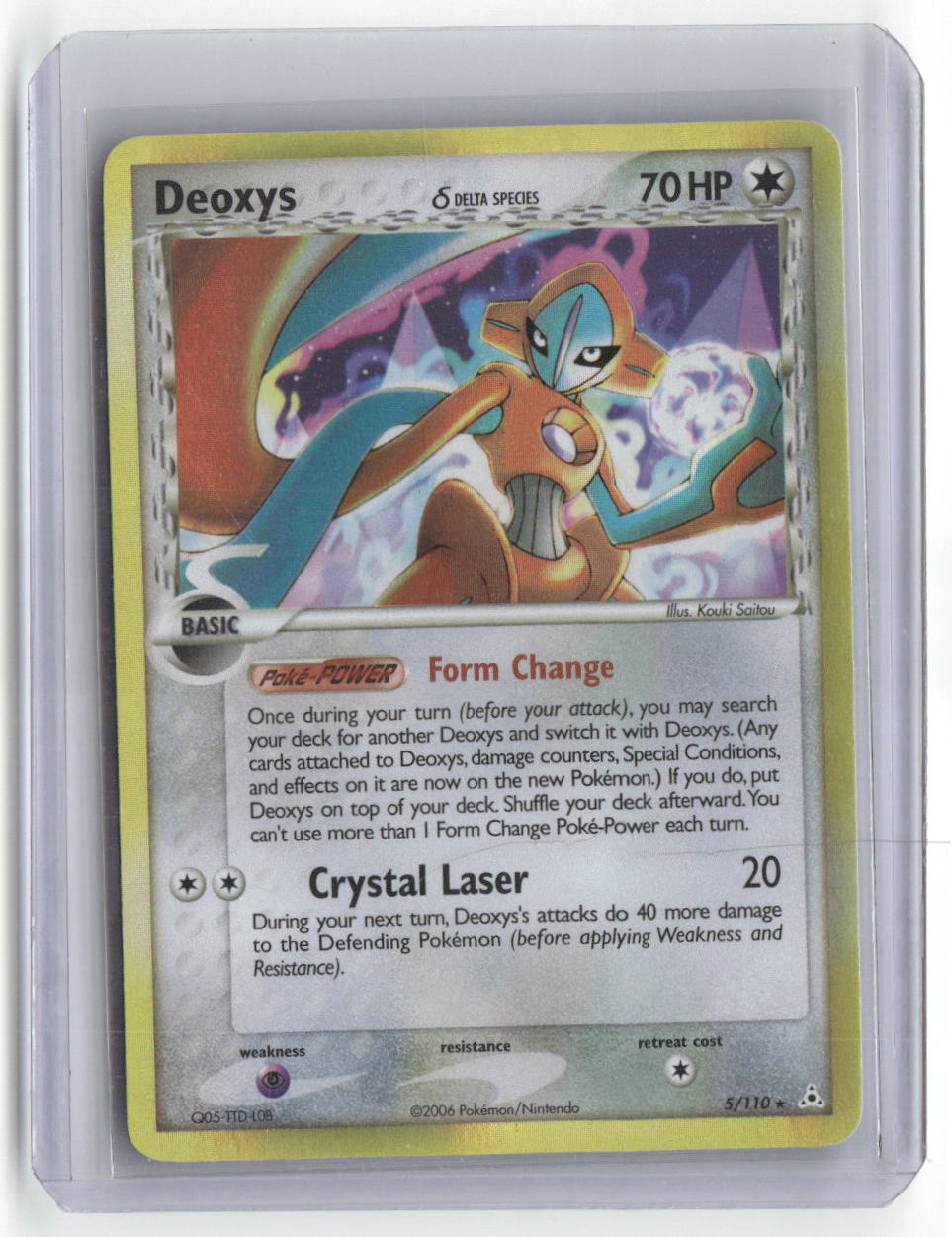 2006 EX Holon Phantoms Deoxys (Delta Species) Holo Rare 5/110