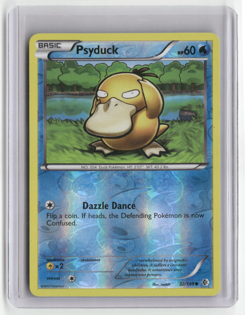 2012 Pokemon Boundaries Crossed  Psyduck 32/149 Reverse Holo