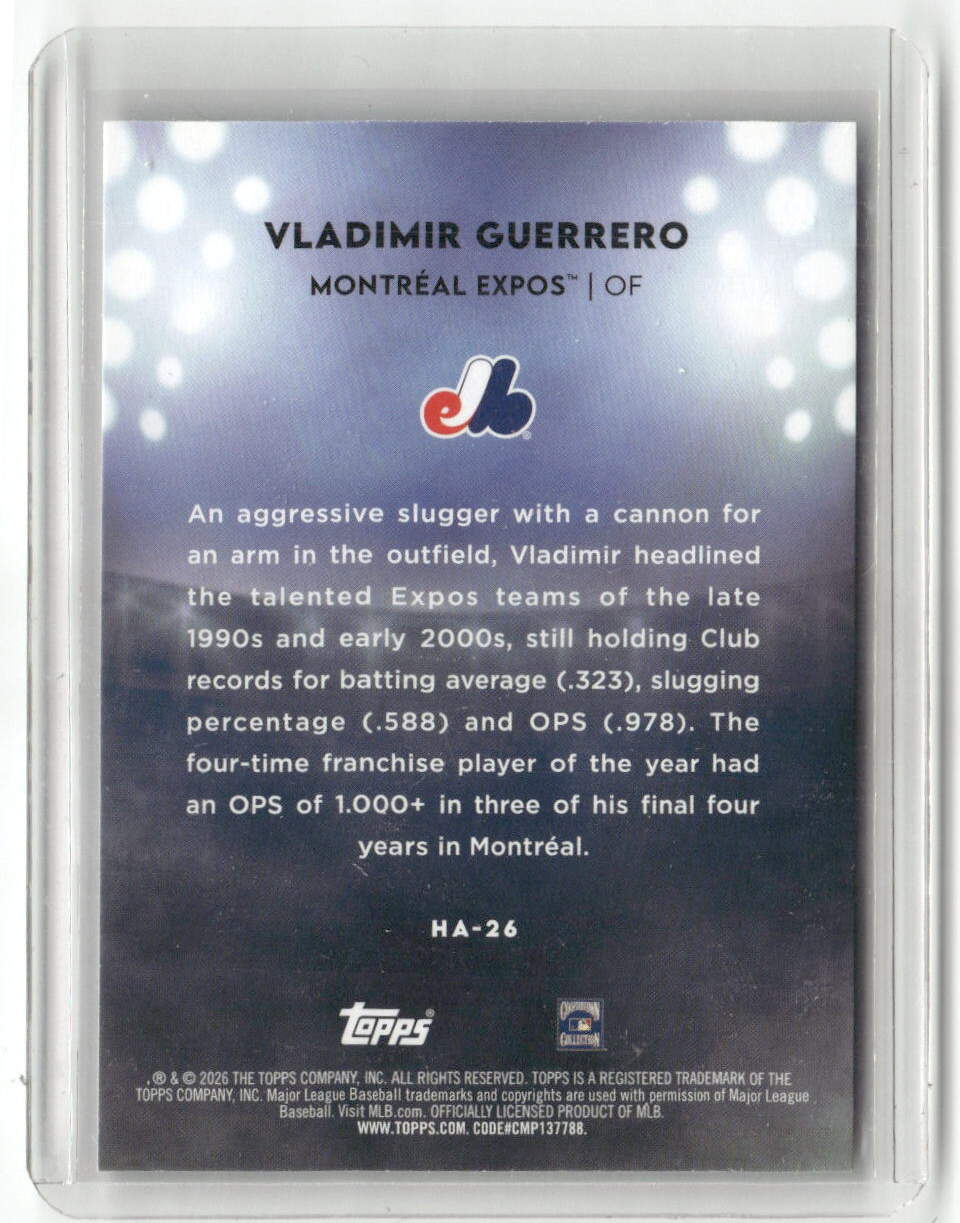2026 Topps Series 2 Vladimir Guerrero Home Field Advantage HA-26