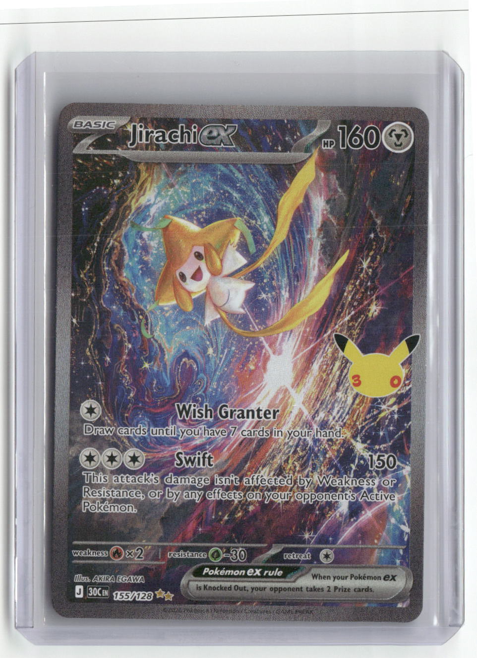 Jirachi Ex 155/128 Celebration Collection Full Art