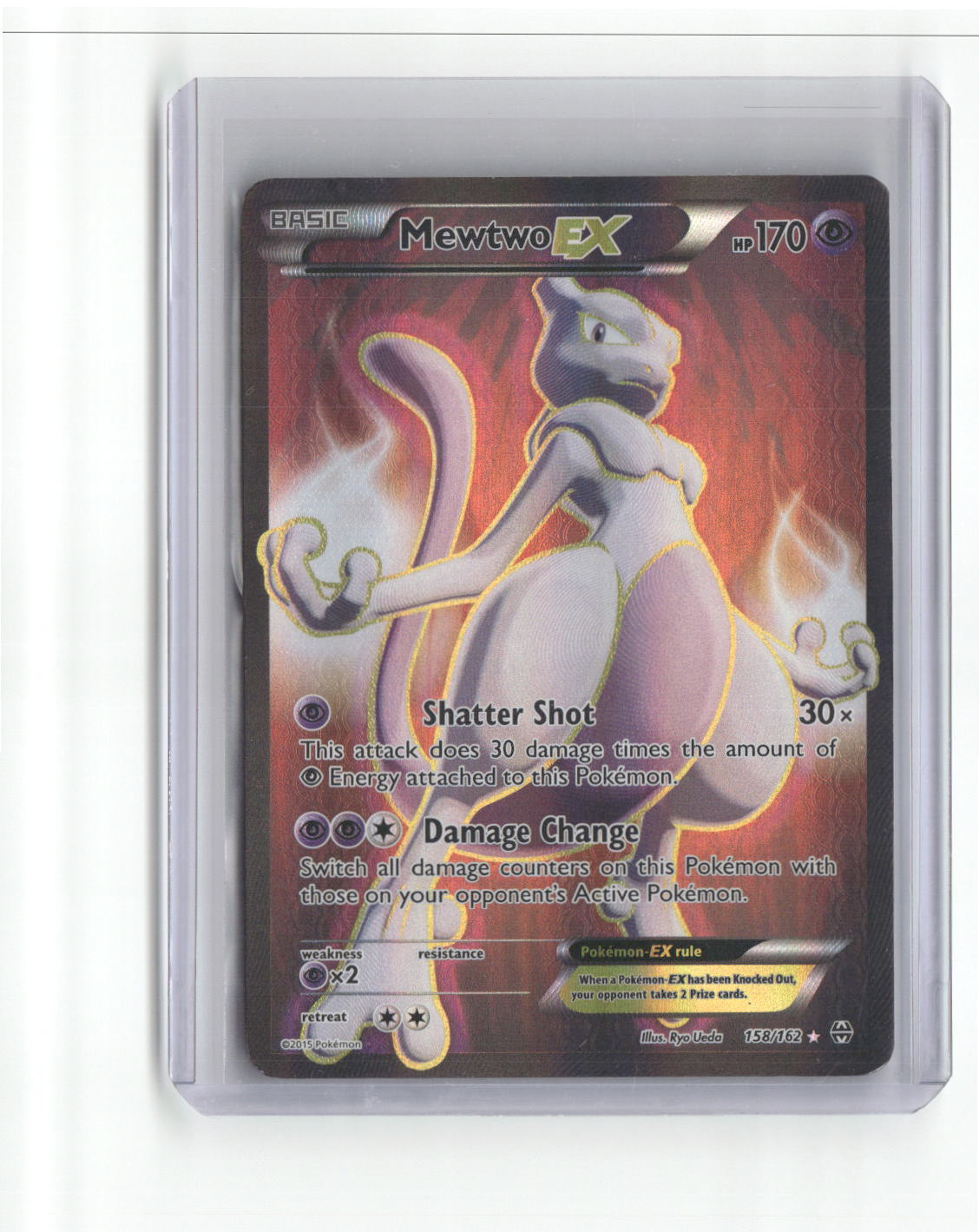 Mewtwo EX 158/168 Full Art XY BREAKthrough Ultra Rare Holo