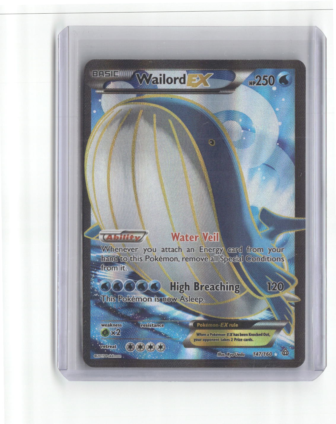 Wailord EX 147/160 XY Primal Clash Full Art Holo Ultra Rare