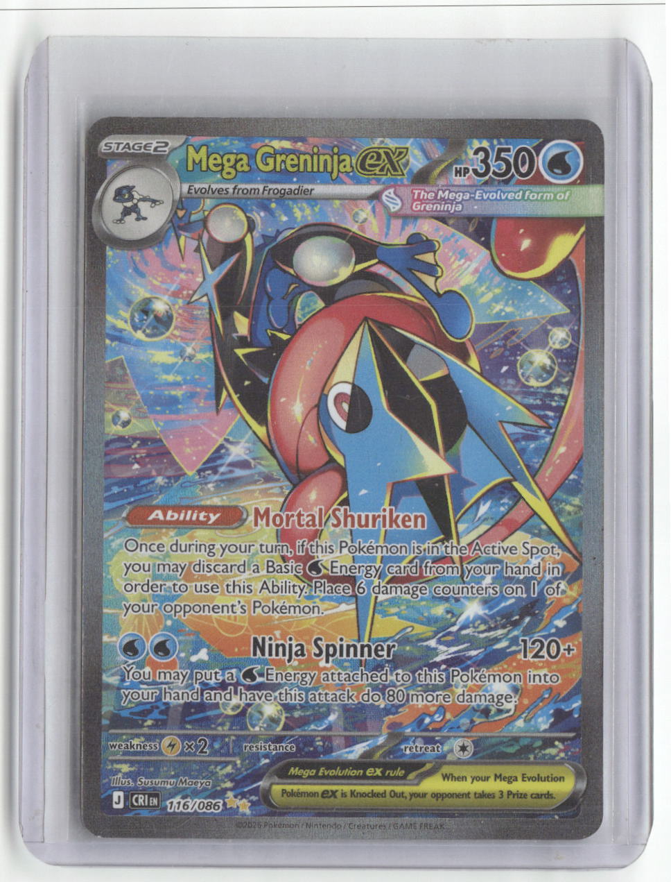 Mega Greninja ex 116/086 Holo Special Illustration Rare Chaos Rising