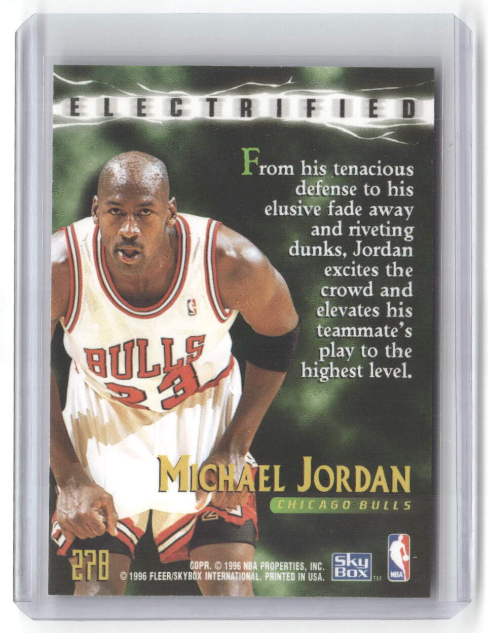 GRADING - 1995-96 Skybox Premium - Electrified Michael Jordan #278