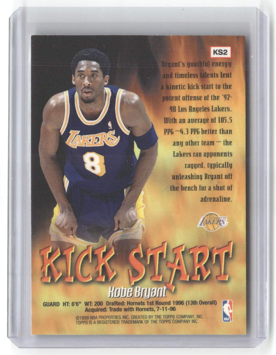 1998-99 Topps - Kick Start Insert Kobe Bryant #KS2