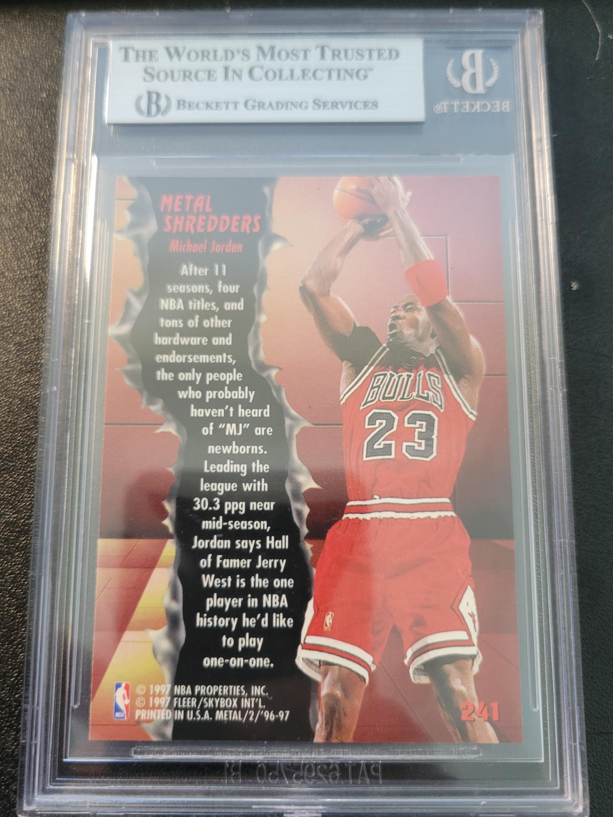 1996-97 Fleer Metal - Metal Shredders Michael Jordan #241 BGS9