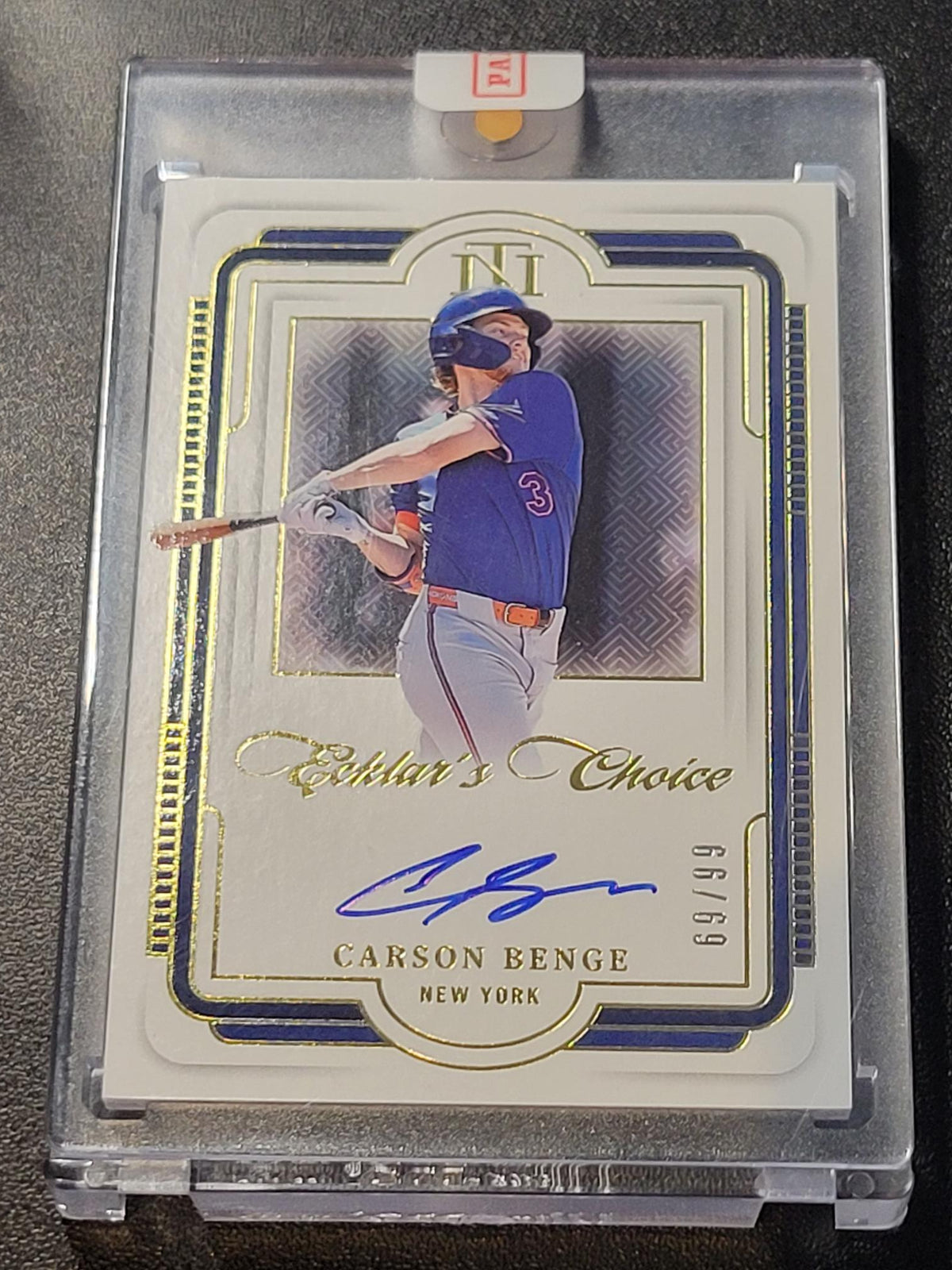 National Treasures Ecklar's Choice Carson Benge RC Auto /99
