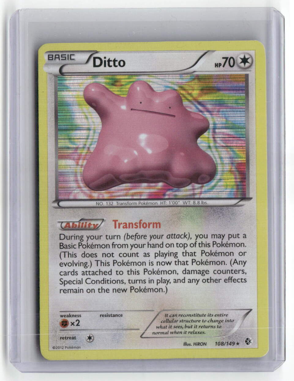 2012 Boundaries Crossed Ditto Holo Rare 108/149