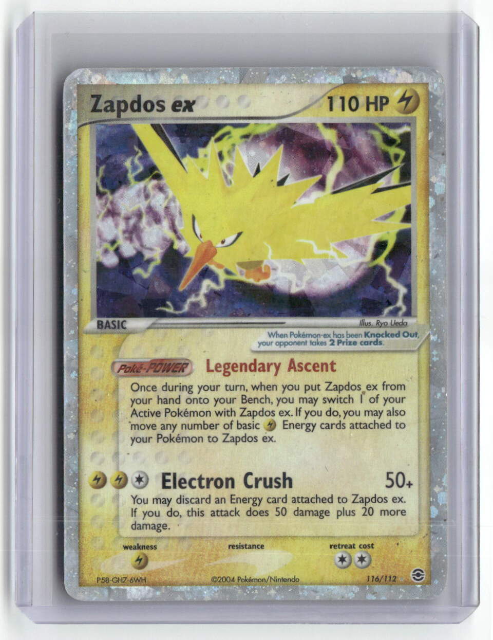FireRed & LeafGreen Zapdos ex EX  Secret Rare 116/112