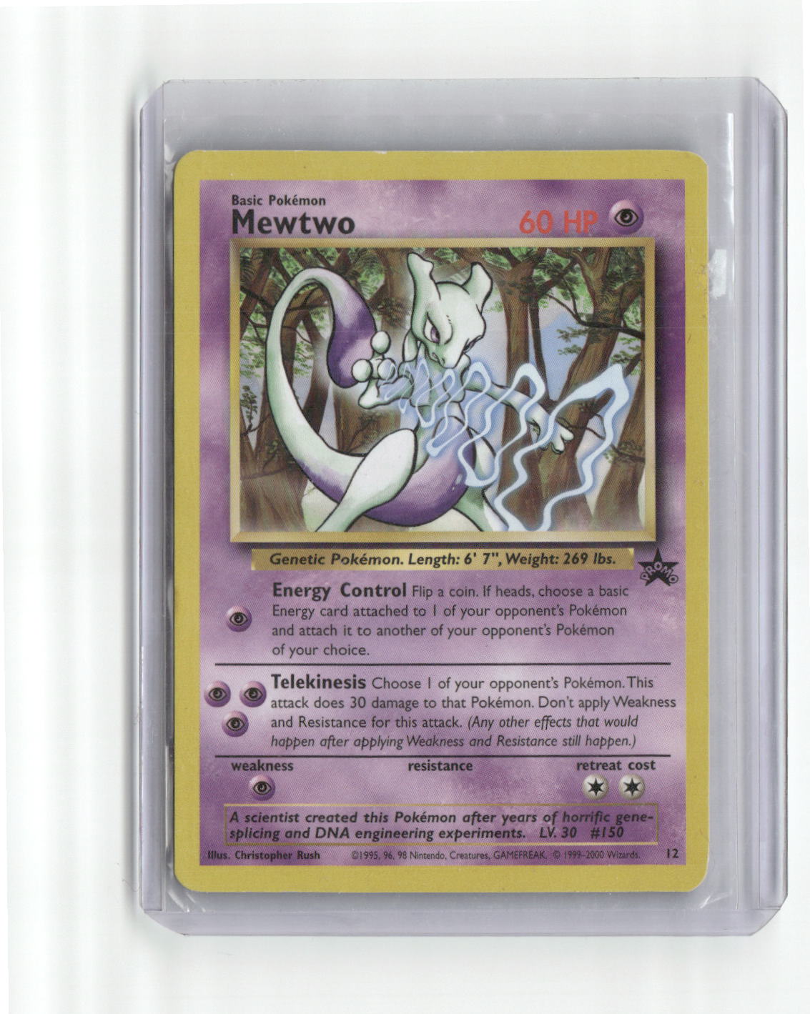 Mewtwo #12 WOTC Promo 2000 English Psychic Vintage