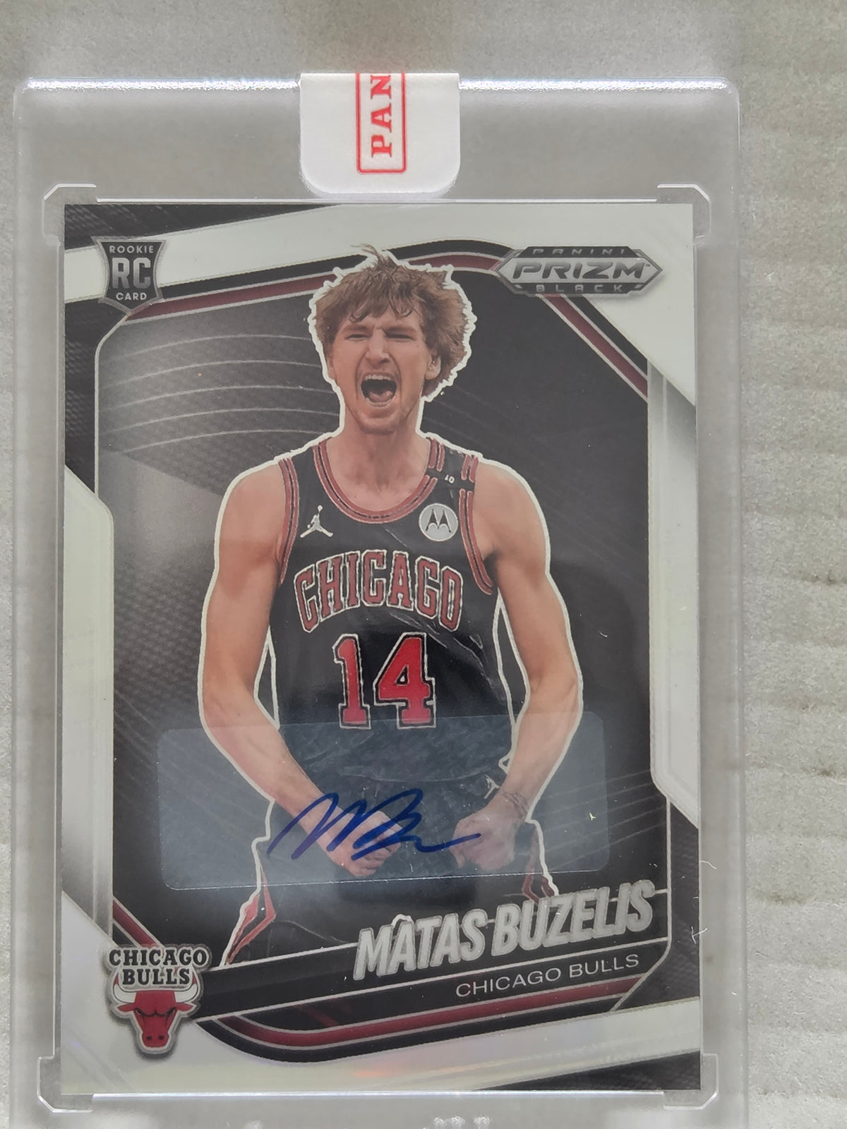 Panini Prizm Black 2025 Matas Buzelis #41 Redemption Rookie Auto Silver