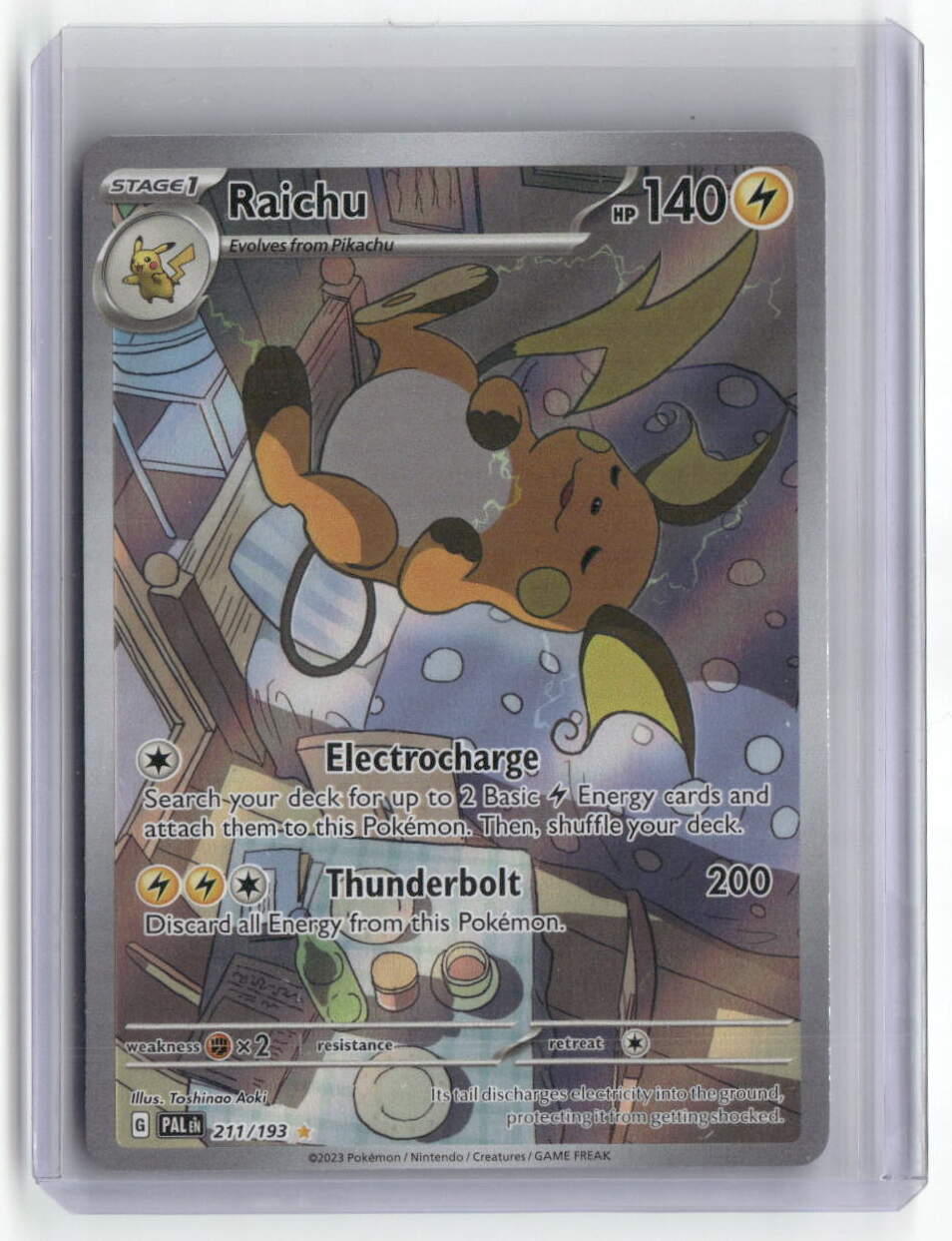 2023 Paldea Evolved Raichu Illustration Rare 211/193