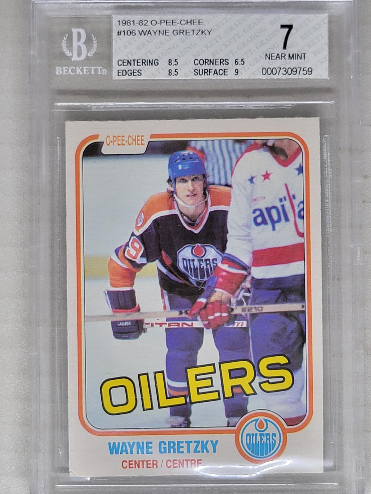 1981-82 O-Pee-Chee Set-Break #106 Wayne Gretzky BGS 7