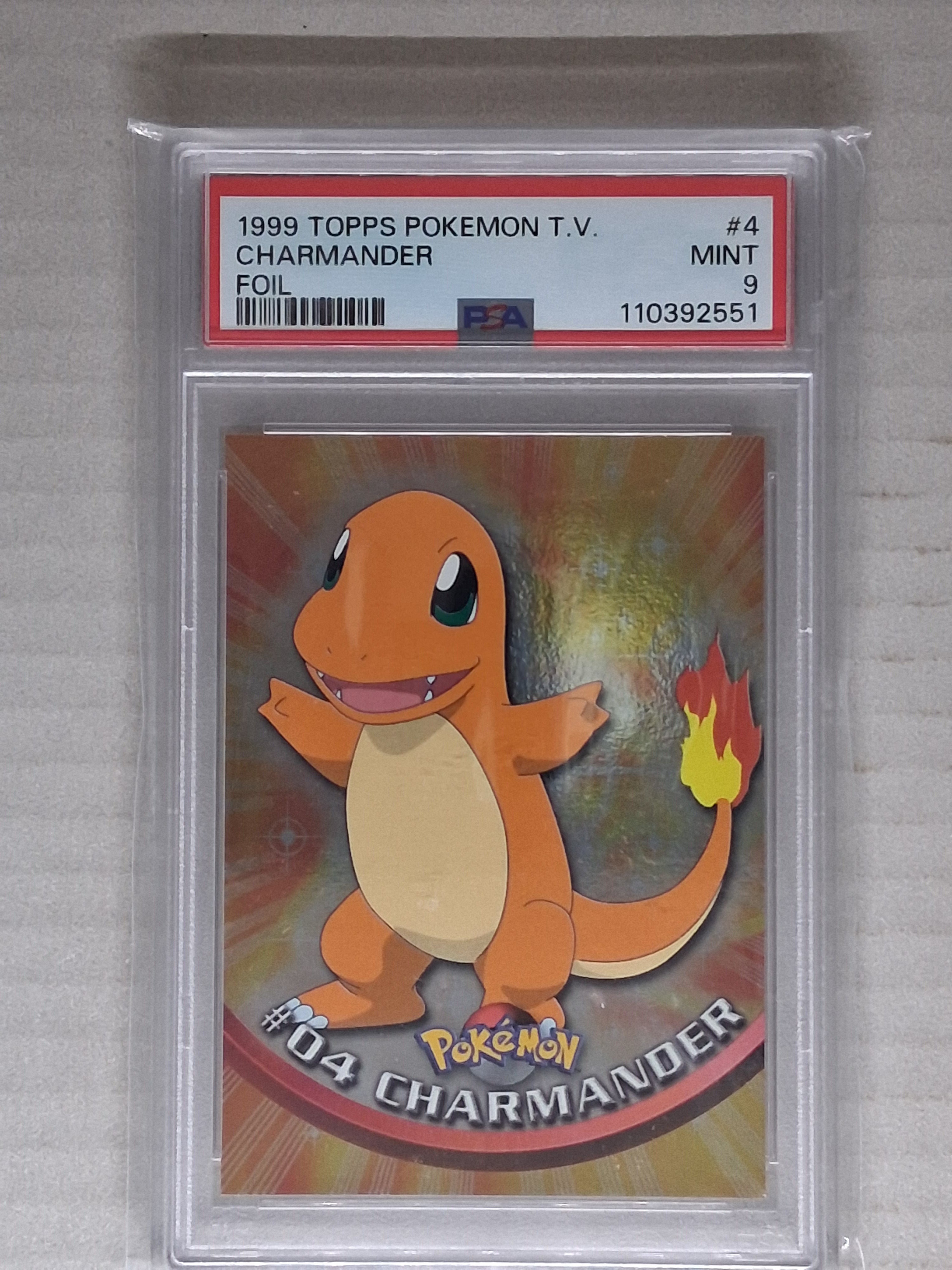 1999 Topps Pokemon TV Charmander Foil PSA 9