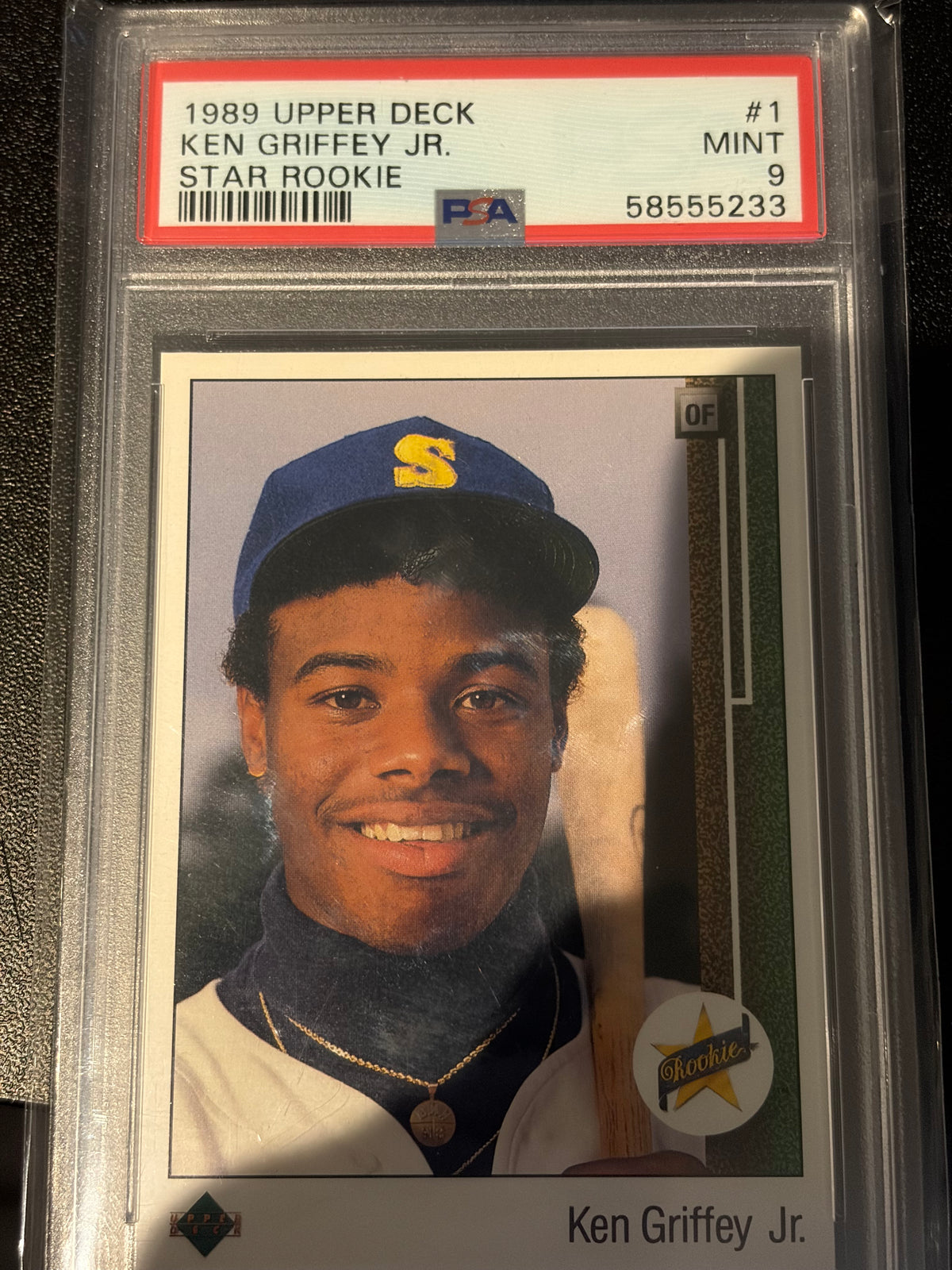 1989 Upper Deck Star Rookie Ken Griffey Jr #1 (RC) PSA 9