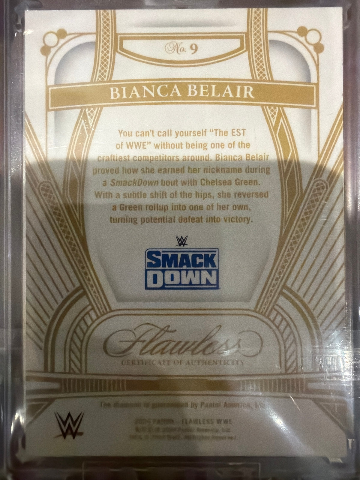 2024 Panini Flawless WWE #9 Bianca Belair Base Set Ruby Diamond /15