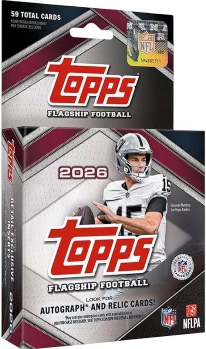 2026 Topps NFL Flagship Football Trading Card Hanger Box
