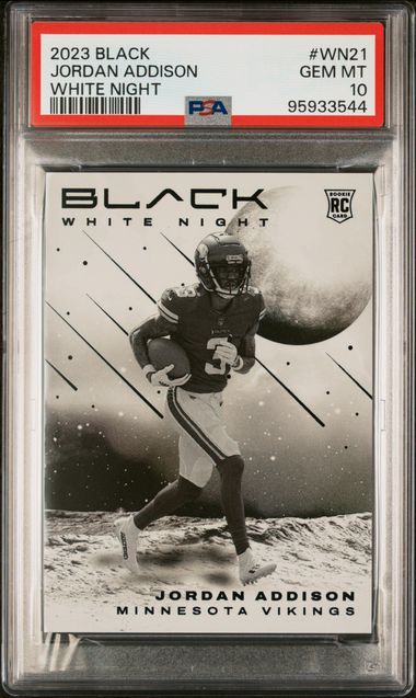 2023 Panini Black White Night Jordan Addison #WN-21 PSA 10