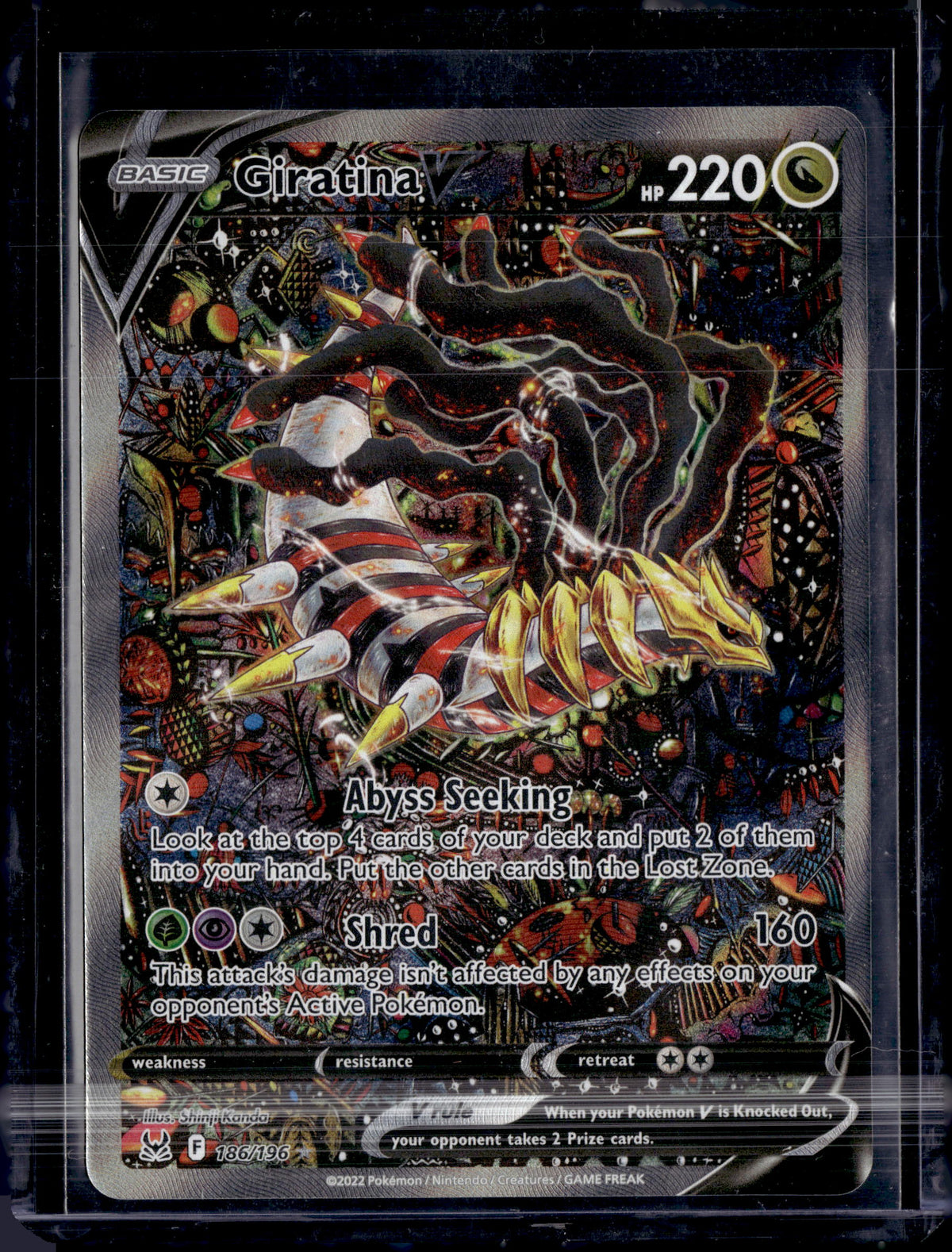 2022 Pokemon SWSH Lost Origin Giratina V #186/196