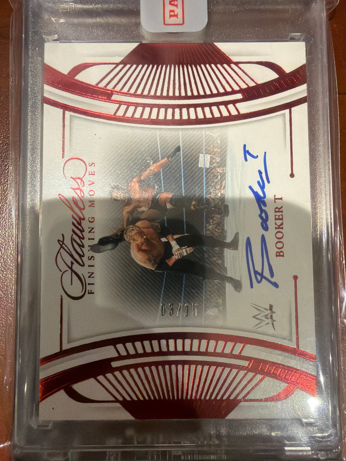 2024 Flawless WWE Booker T Finishing Moves Auto Ruby /15