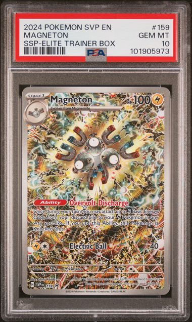 2024 Pokemon SVP Surging Sparks ETB Promo Magneton PSA 10 #159