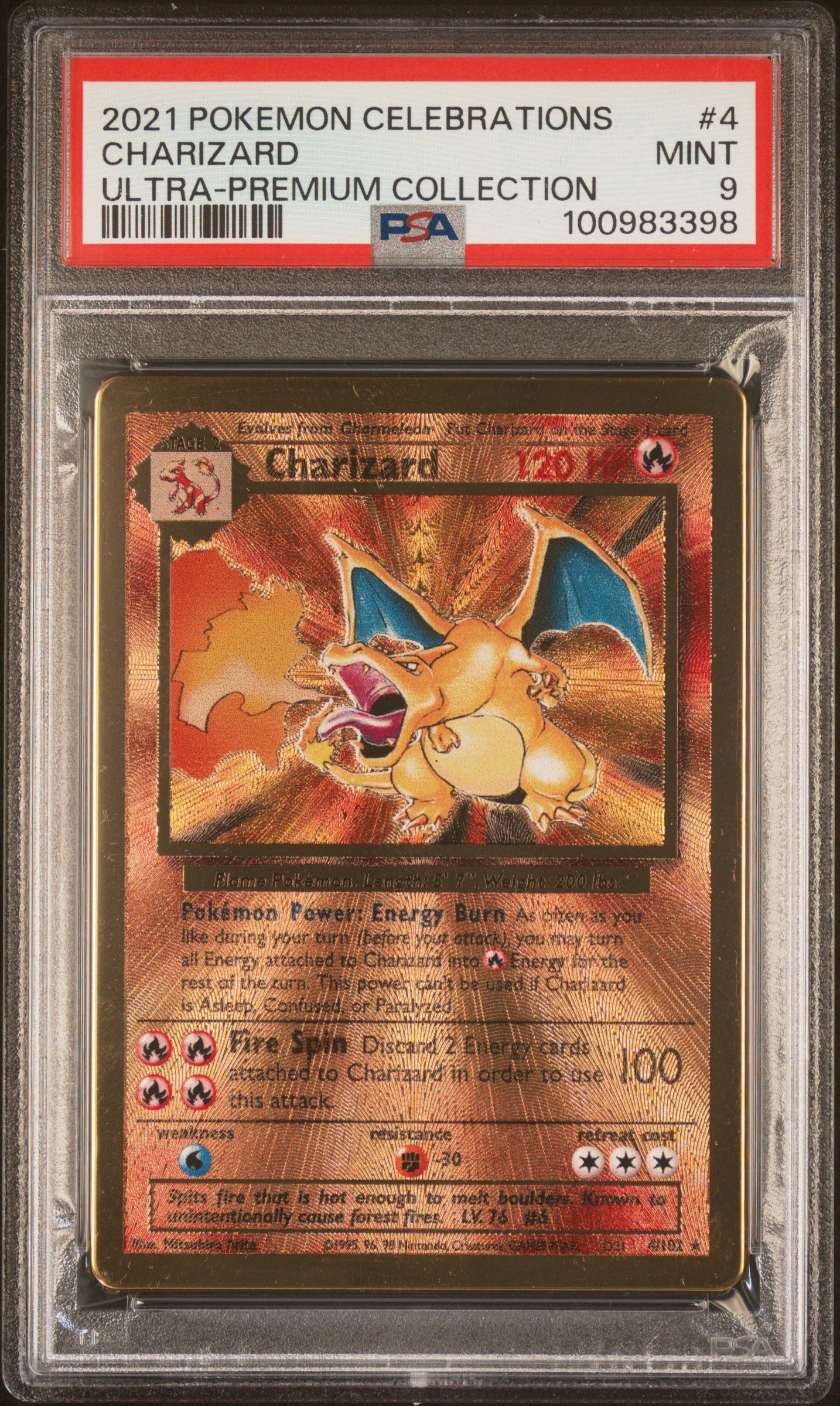 2021 Celebrations Charizard (Metal Card) PSA 9