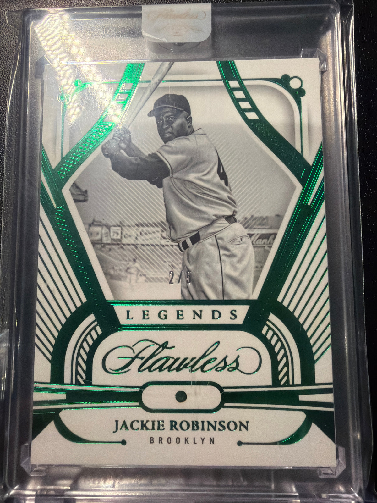 2024 Flawless Jackie Robinson Legends Emerald /5 Brooklyn Dodgers Sealed #69