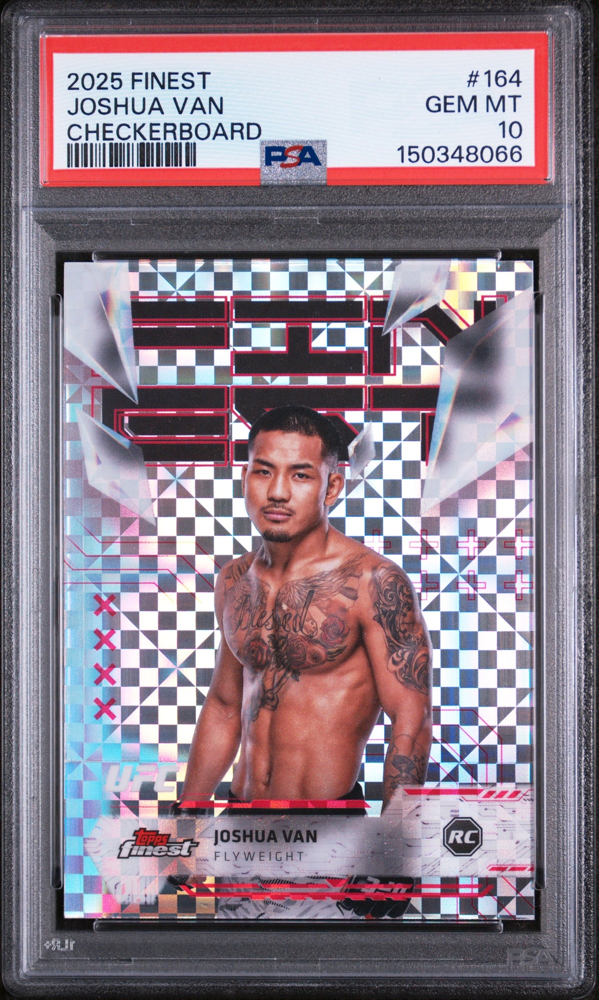 2025 Topps Finest Ufc #164 Joshua Van Checkerboard PSA 10