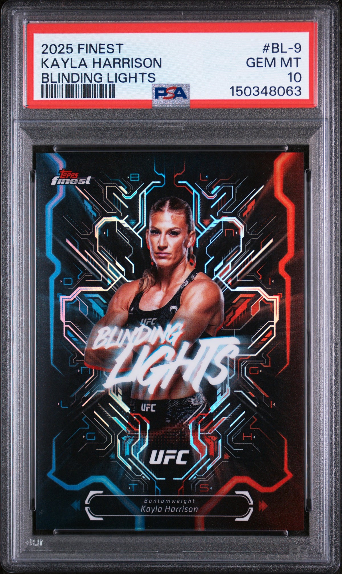 2025 Topps Finest Ufc Blinding Lights #BL-9 Kayla Harrison PSA 10