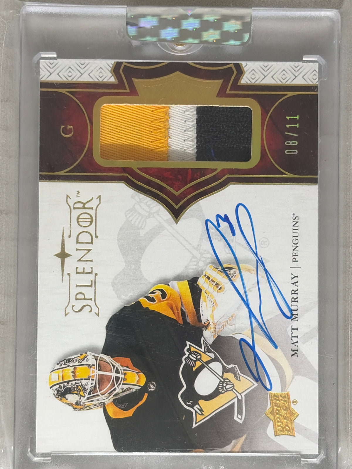 2017-18 Upper Deck Splendor Matt Murray Patch Auto /11