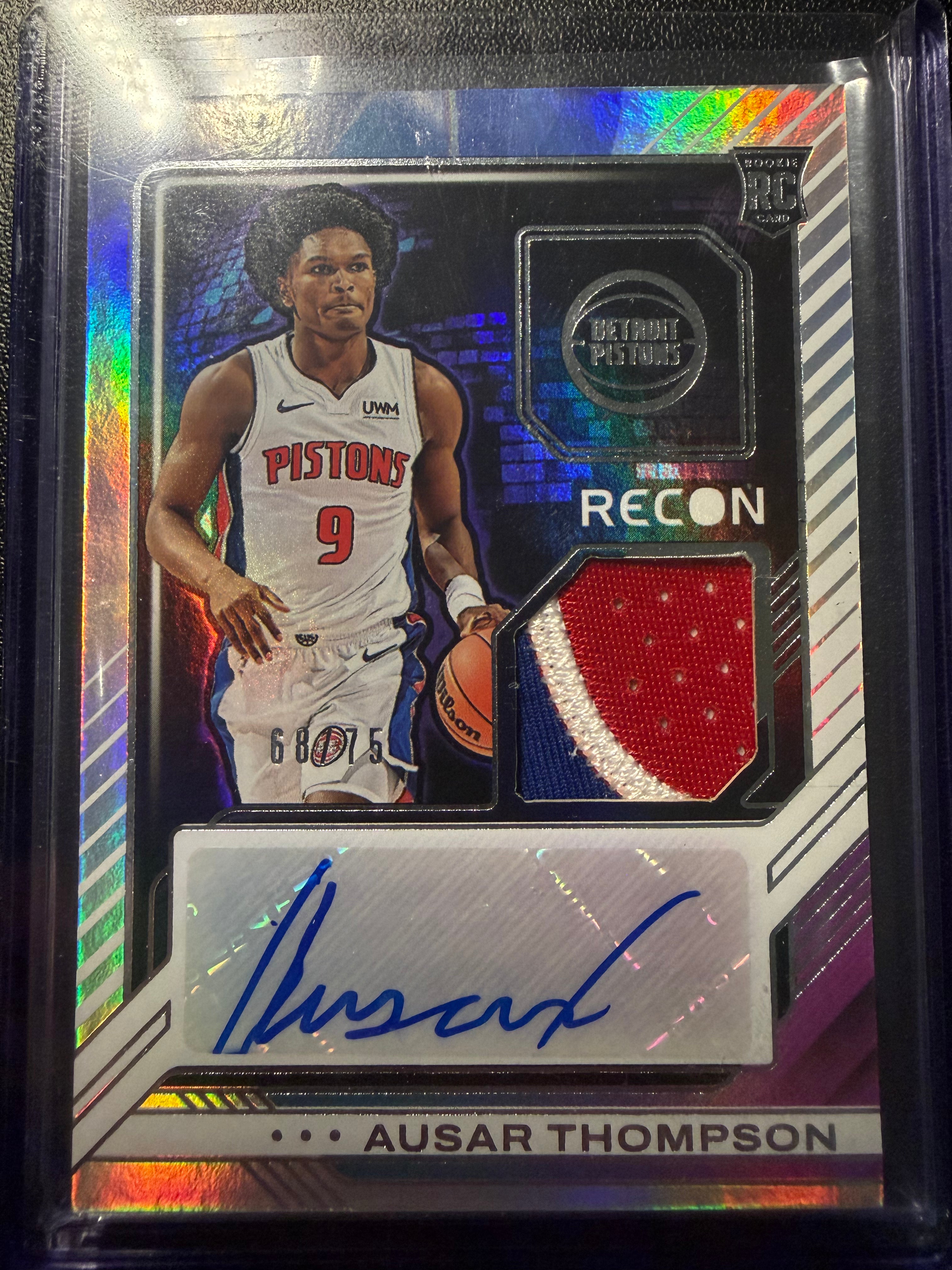 2023-24 Panini Recon - Ausar Thompson RC Rookie Auto Patch Silver #d/75