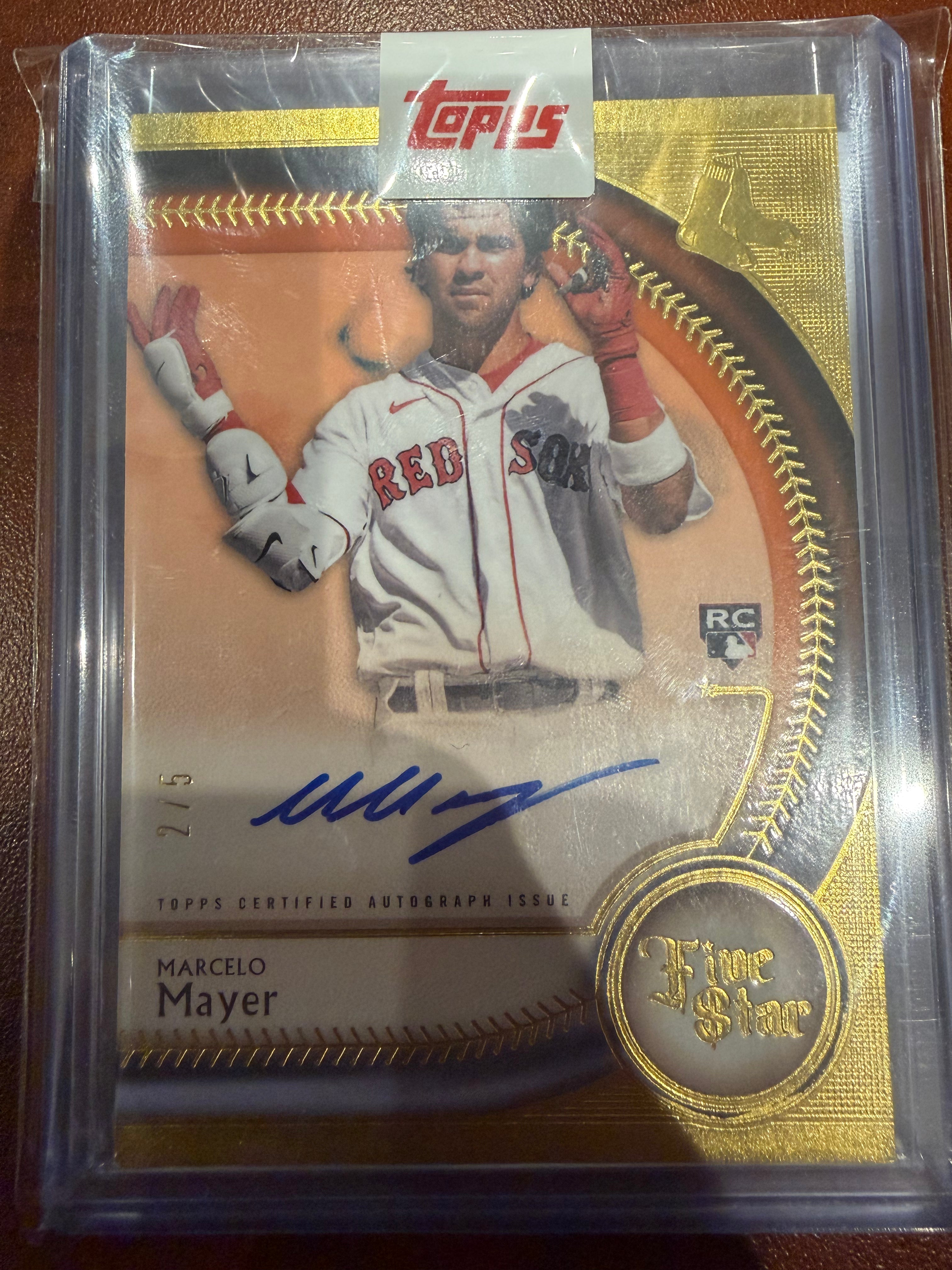 2025 Topps Five Star Marcelo Mayer Auto Autograph Orange Rookie RC /5