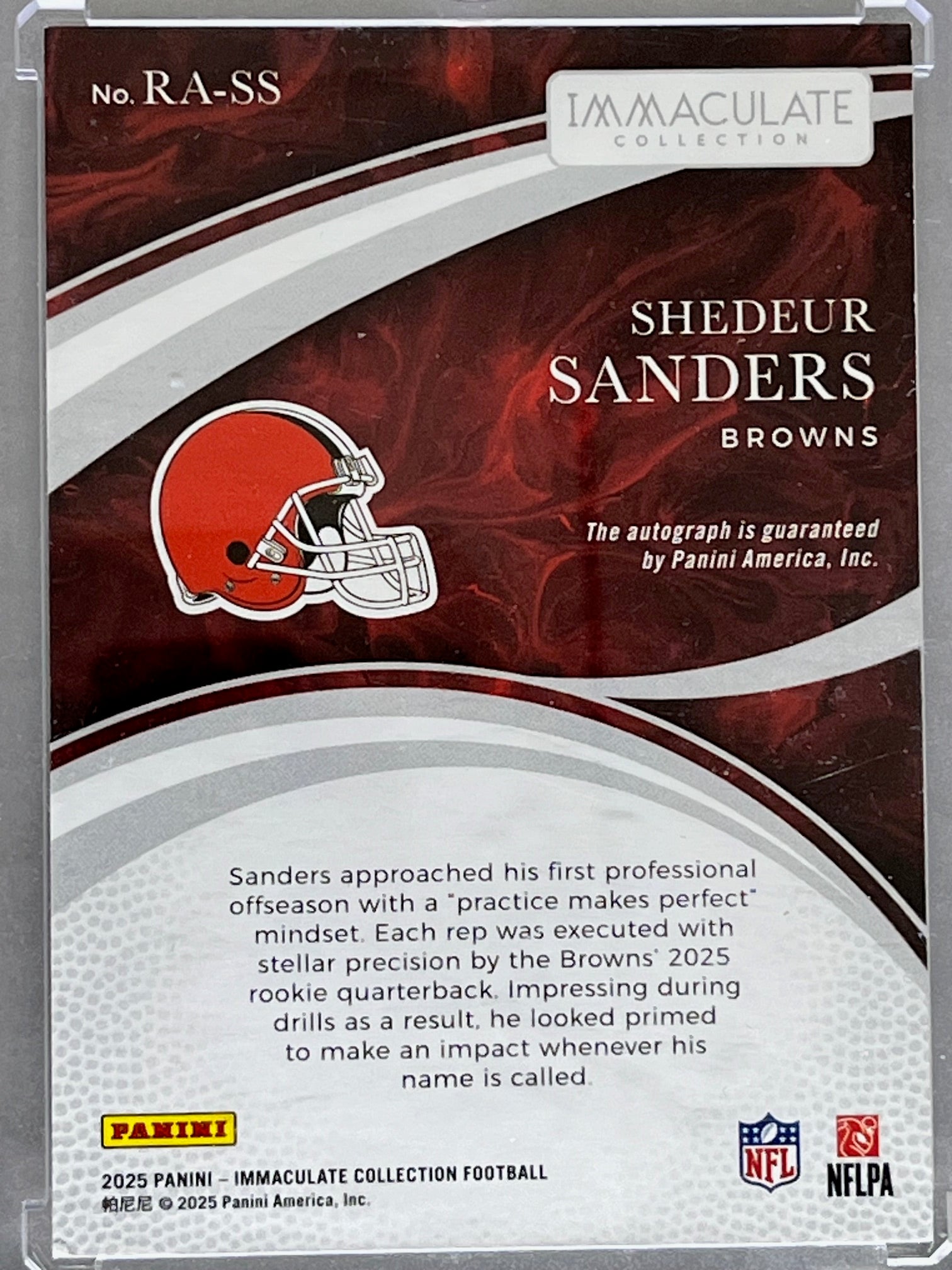 2025 Panini Immaculate Shedeur Sanders Gold /25