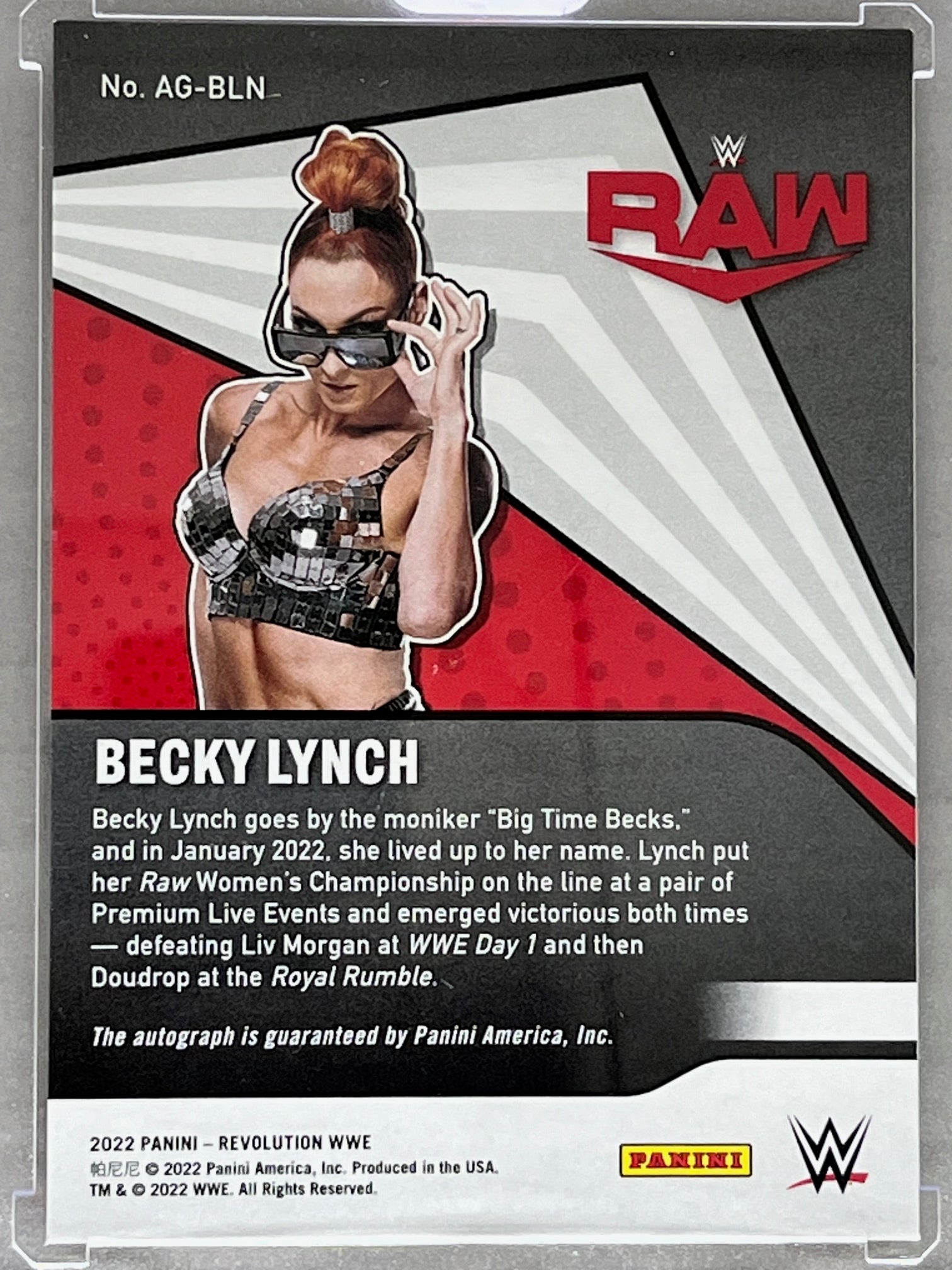 2022 Panini Revolution WWE Becky Lynch Auto