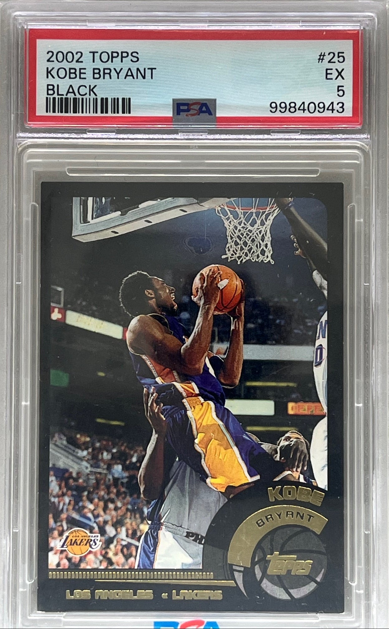 2002-03 Topps Kobe Bryant Black #/500 PSA 5