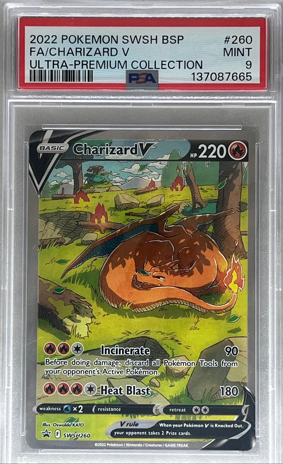 2022 Pokemon SWSH UPC Black Star Promo 260 Charizard Full Art V UPC PS