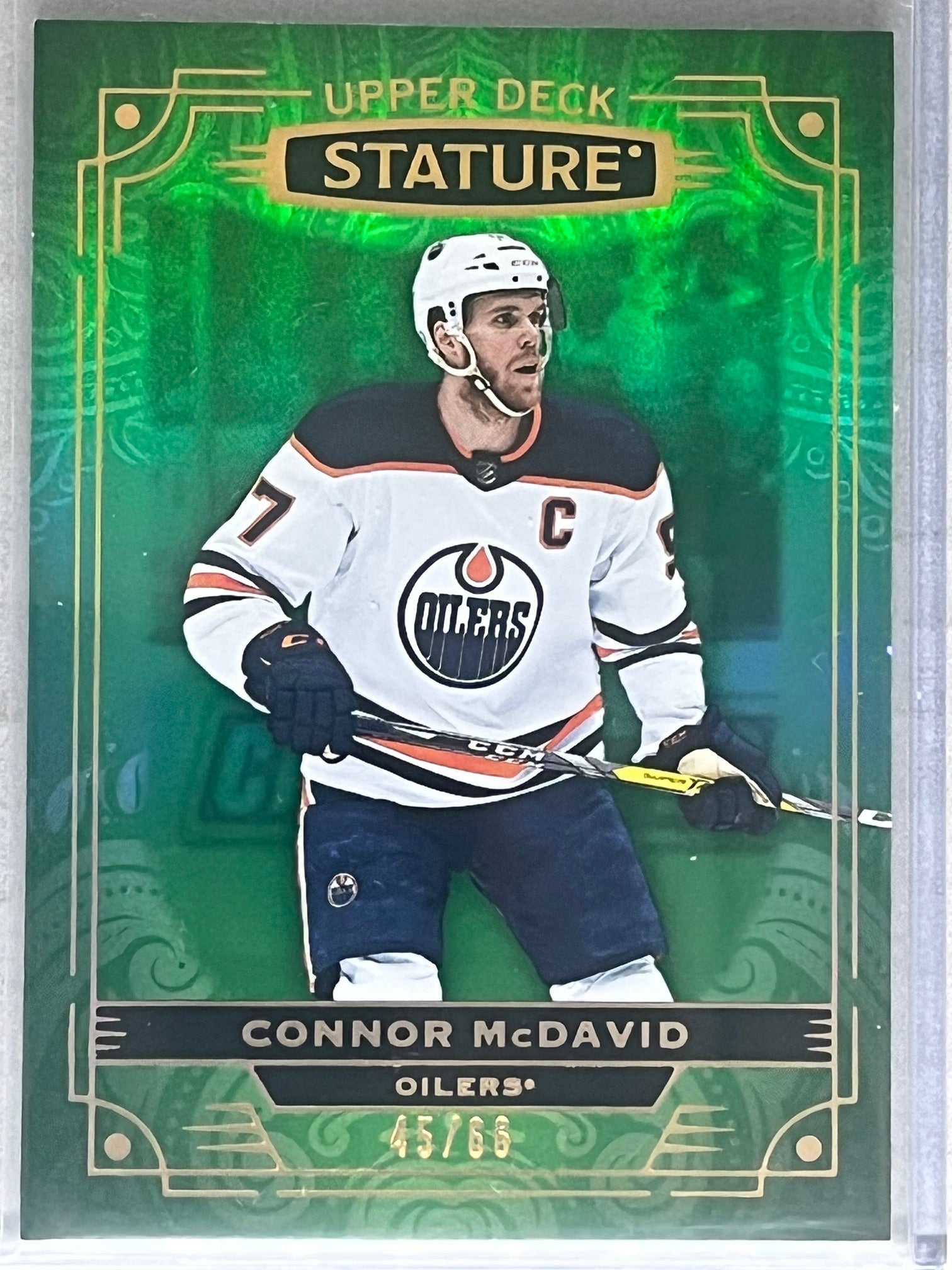 2022-23 Stature Photo Variant /66 Connor McDavid Edmonton Oilers Away Jersey #56