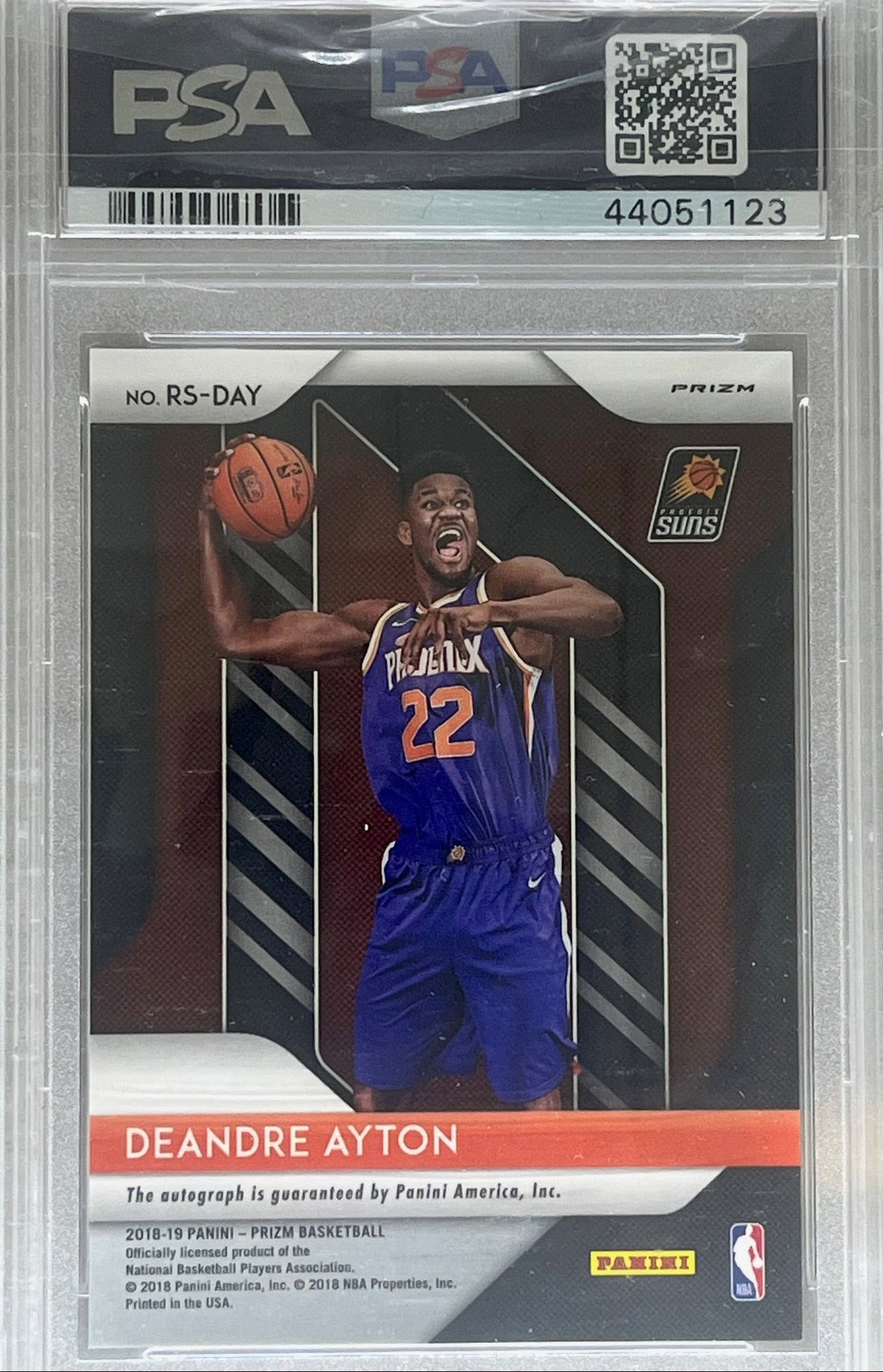 2018-19 Panini Prizm Rookie Signatures Silver DeAndre Ayton PSA 9