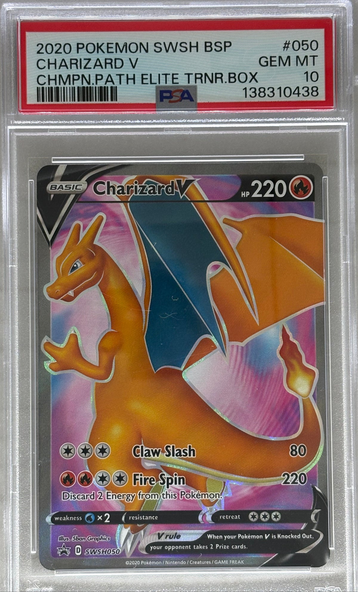 2020 Pokemon SWSH Champion Path ETB Charizard PSA 10