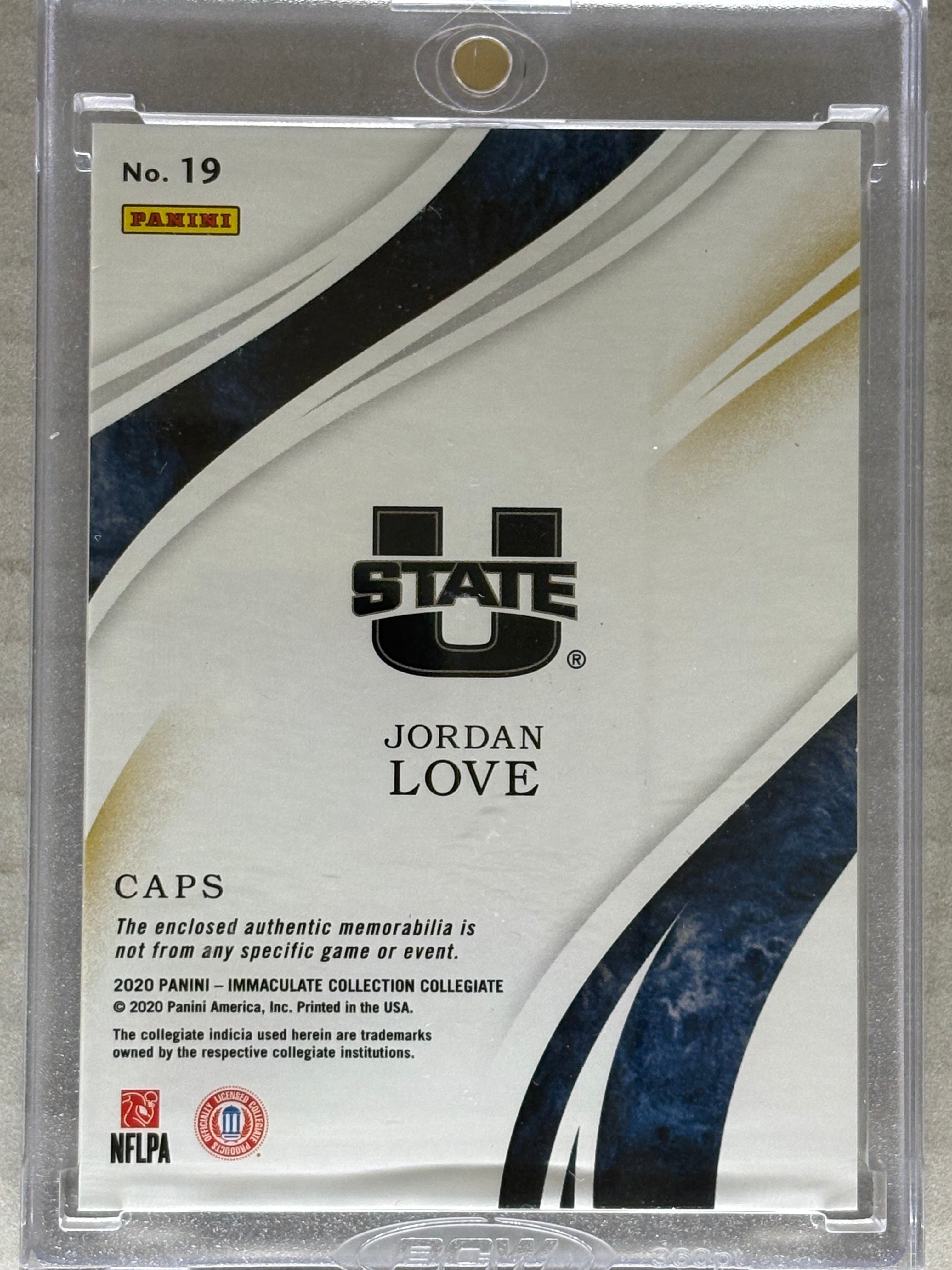 2020 Panini Immaculate Collection Caps /6 Jordan Love #19