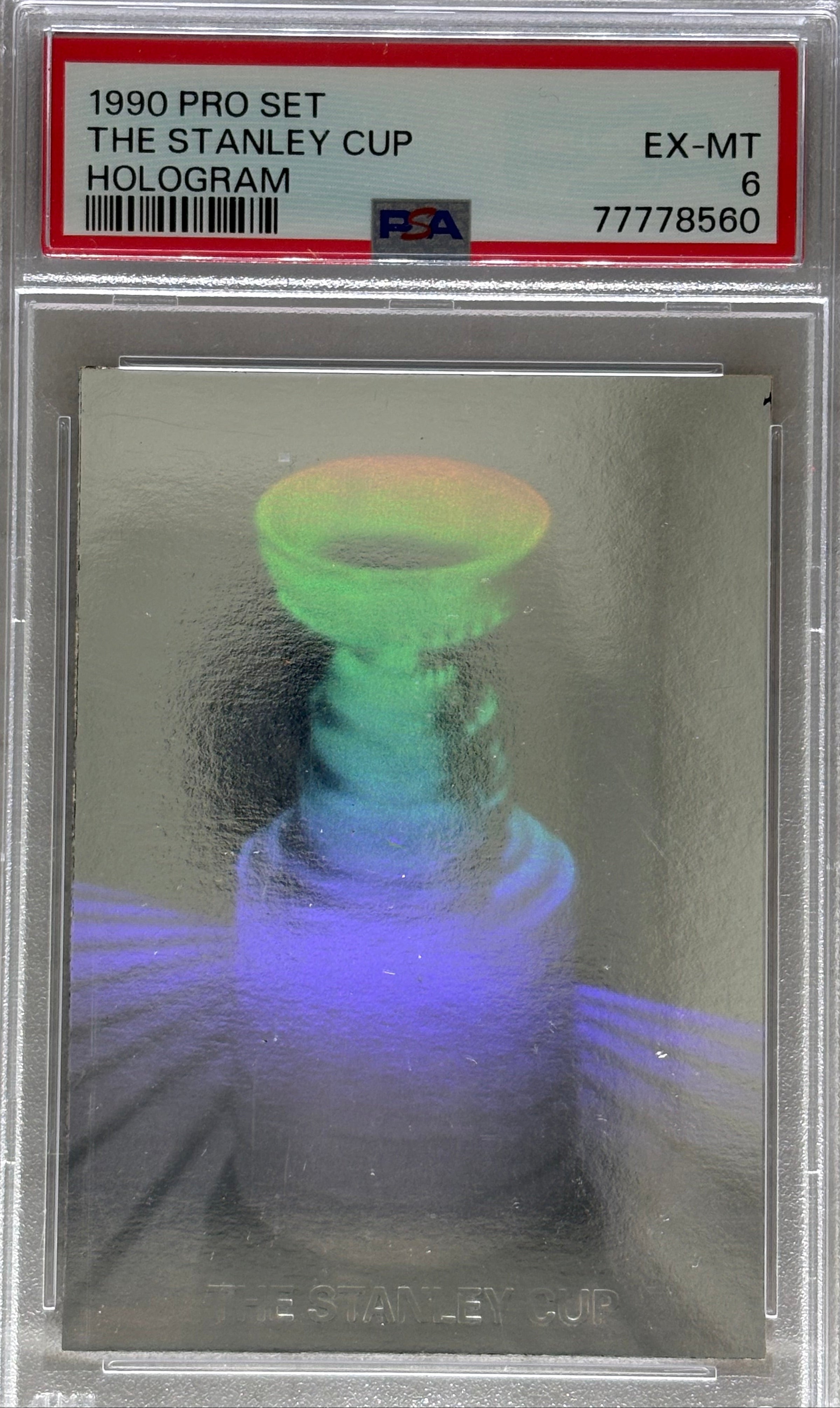 1990 Pro Set The Stanley Cup Hologram PSA 6