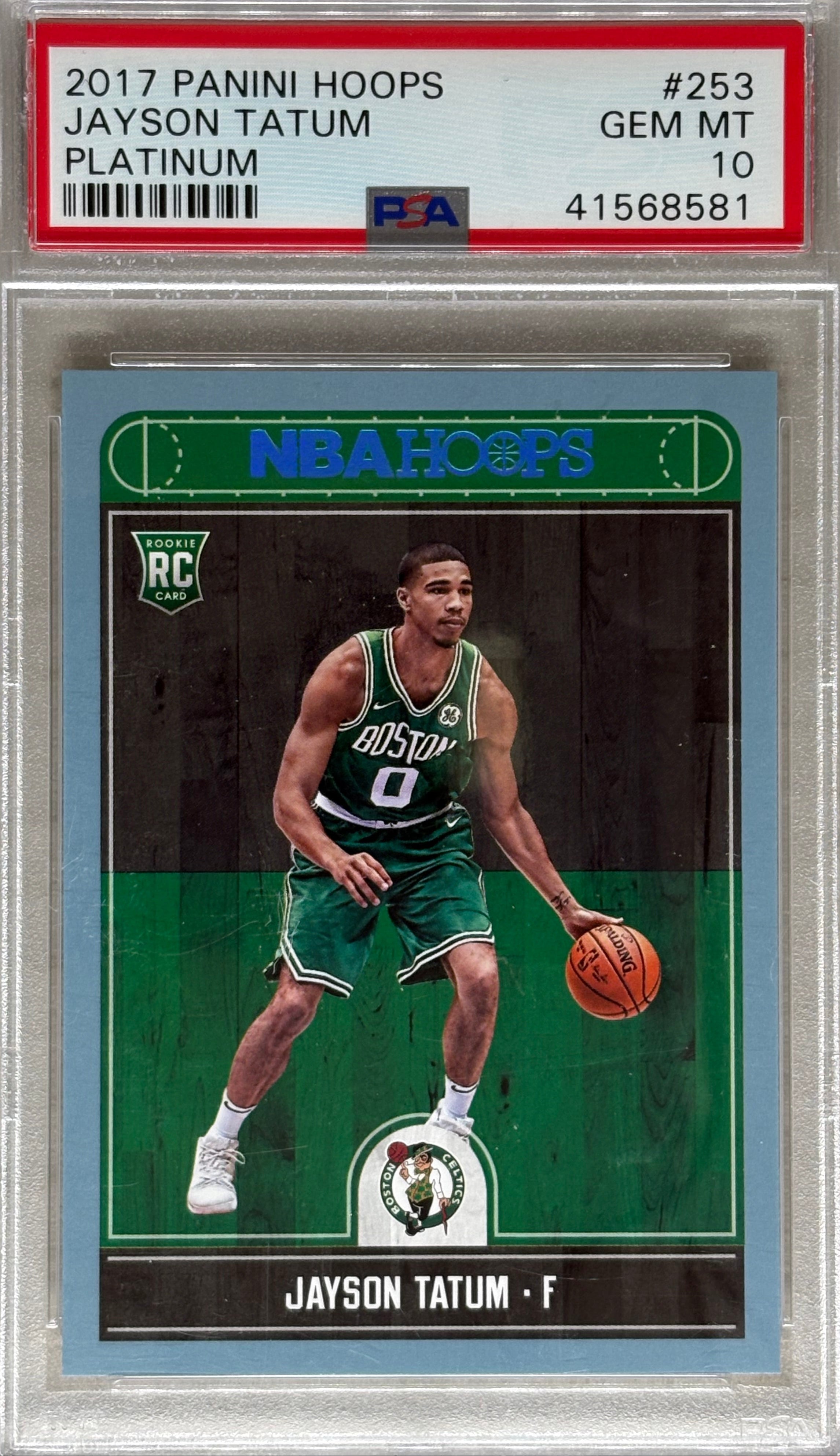 2017 Panini Hopps Platinum Jayson Tatum Rookie PSA 10